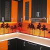 Особенности дизайна коричнево-оранжевой кухни Кухня оранжевая с белым